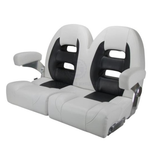 Cruiser Double Flip Up Seat 293627 White with Black Trim