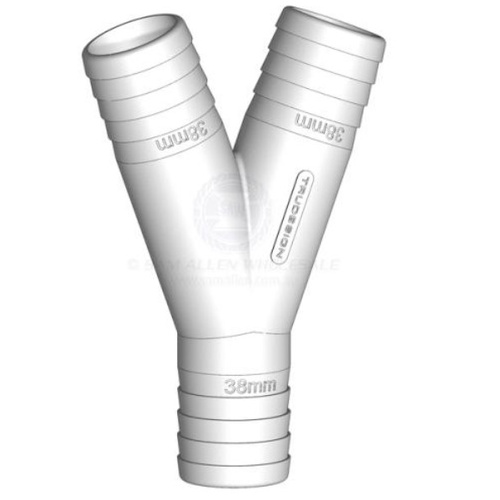 TruDesign 38mm White Y Hose Connector