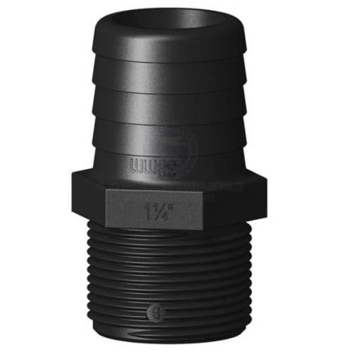 TruDesign Hose Tail 38mm 1 1/2 Barb  n 1 1/4 BSPM Thread UNEQUAL 