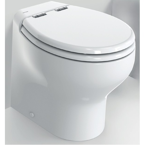 Tecma Silence Plus 2G 12V Vertical Back Saltwater Std BIG Bowl Toilet System 4470006