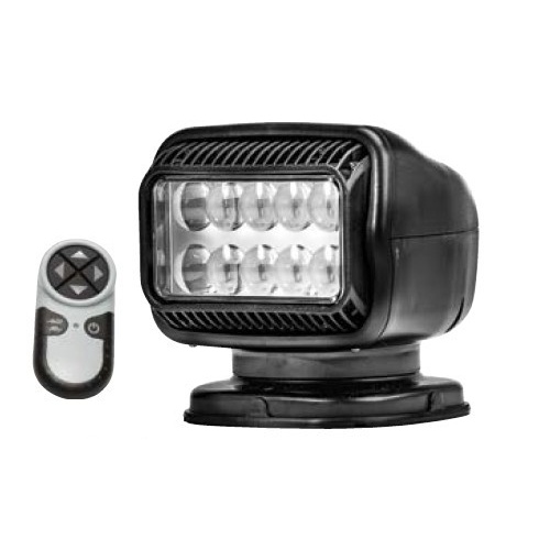 LED 12V GoLight GT Black Spotlight with Wireless Remote 544,000 Candela 123358