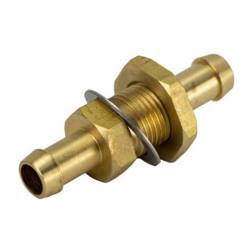 Brass 10mm Thru Bulkhead Hose Joiner