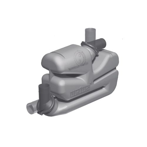 LSG90 Vetus Muffler with Rotating 90mm Inlet Outlets 17 Litre Suits Long Exhausts