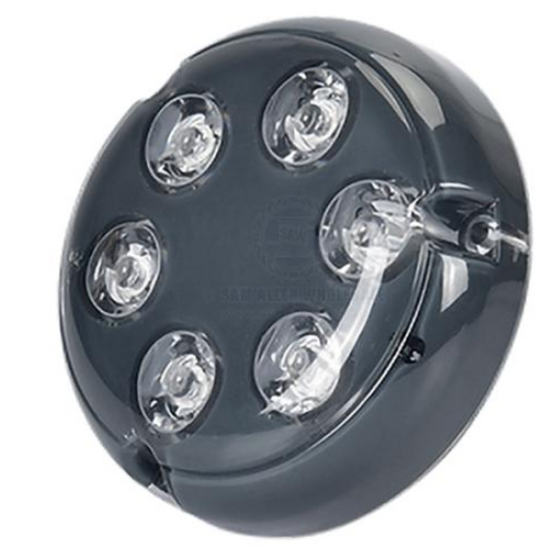 LED Underwater Blue Transom Light 90mm 6W Surface Mount 12V-32V 709587 AquaIdea 