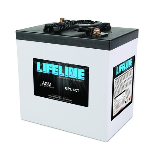 Battery - 6V 220A 760CCA GPL-4CT Lifeline Deep Cycle 