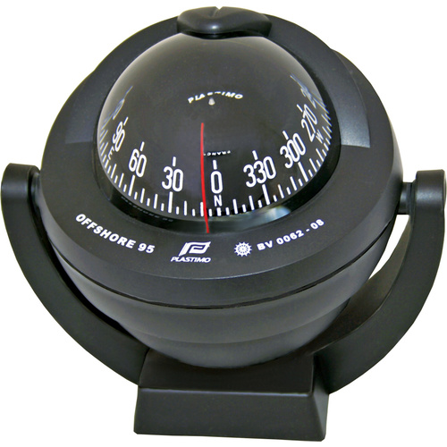 Compass 95mm Black w Bracket & Conical Card RWB8028