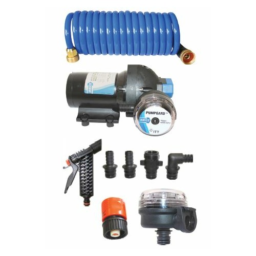 Deck Wash Pump Kit with 7.5m Hose - HotShot 4 - Jabsco HD Par-Max 4.0 60PSI - J20-262 12V 