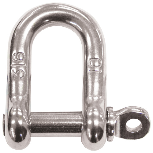 D Shackle SS 8mm (5/16) SWL 800kg
