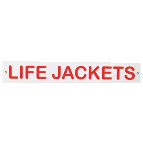 Lifejacket Sign - Vinyl Screw On