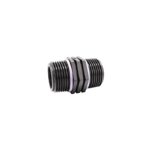 Vultail Threaded Nipple - 1/2 BSP to 1/2 BSP - Black