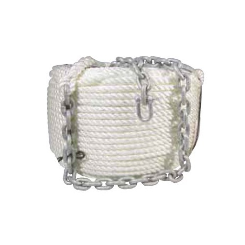 Rope Chain - 50m x 12mm 3 Str Nylon & 10m 6mm Chain