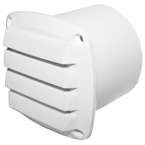 Nylon Blower Vent - White with 100mm Hose Tail