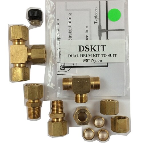 Hydrive DSKITN12 Dual Helm Station Kit - Suits 1/2 Nylon Tubing