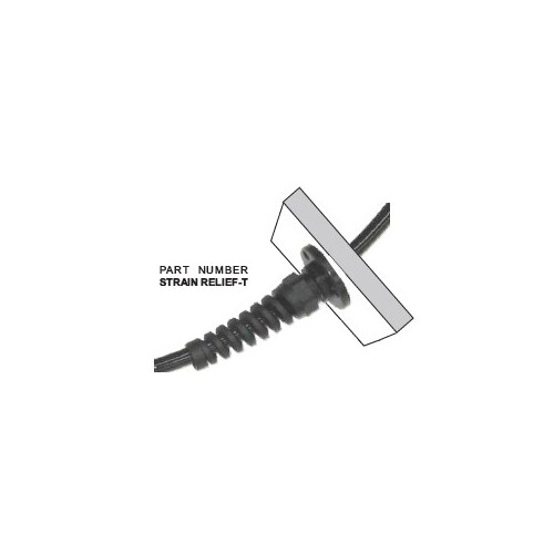Strain Relief Black Plastic Transom Fitting