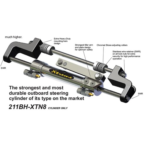 Upgrade 211BH Cylinder to 211BH-XT  EXTREME Heavy Duty Hydrive Hydraulic Steering Cylinder