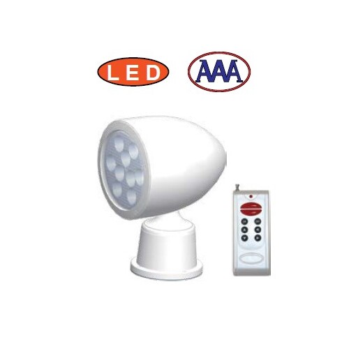 LED 12/24V Searchlight with Remote 545 Lumen IP67 165mm Diameter