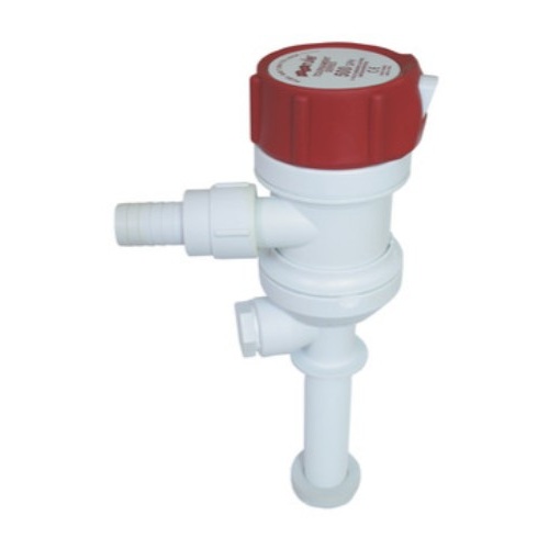 Rule Tournament 400 500GPH Live Bait Pump Dual Port with Straight Thru Hull Inlet RWB27