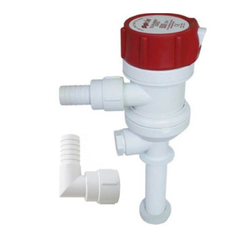 Rule Tournament 400 1100GPH Live Bait Pump Dual Port with Straight Thru Hull Inlet RWB5185