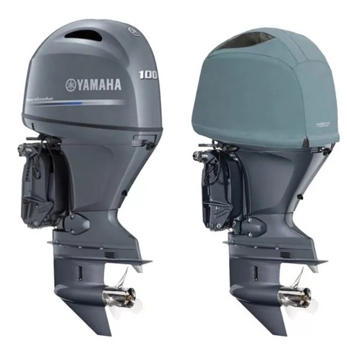 Vented Half Outboard Cover Y24-VG Grey Suits Yamaha Outboards 4 Cyl 1.8LT F75D F90C F100F VMAX 90 Post 2017