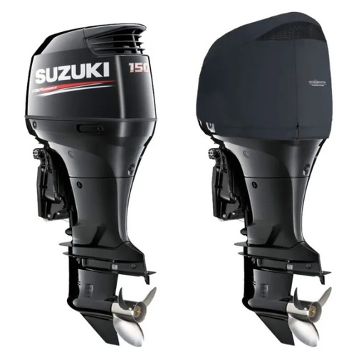 Vented Half Outboard Cover S06-V Black Suits Most Suzuki DF150AP DF175AP DF200AP  Post 2014