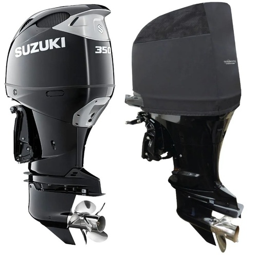 Vented Half Outboard Cover S000-V Black Suits Most 350A DF325A DF300B Post 2017 V6 4.4L