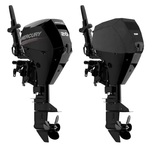 Vented Black Cover M35-V for Merc 8HP 9.9HP Post 2024  and 15HP  20HP  Post 2006  4 Stroke 2 Cylinder 333CC Outboard 